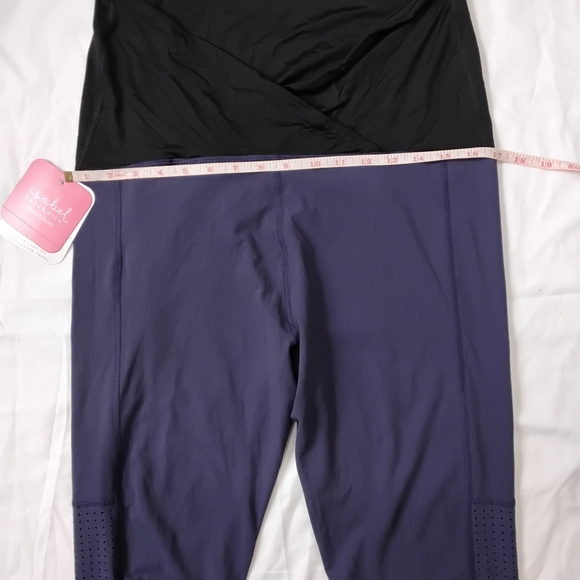 Isabel Maternity by Ingrid & Isabel Kids Black and Purple Leggings - Picture 6 of 8